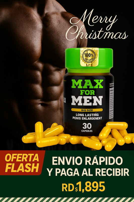 MAX FOR MEN - 30 Cápsulas | Energía y Vitalidad Masculina