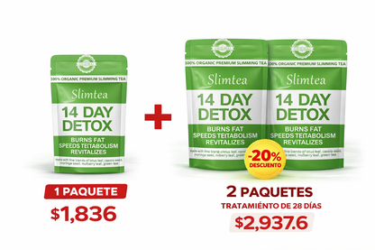 Slimtea 14 Day Detox – Desinflama y Limpia tu Cuerpo Naturalmente