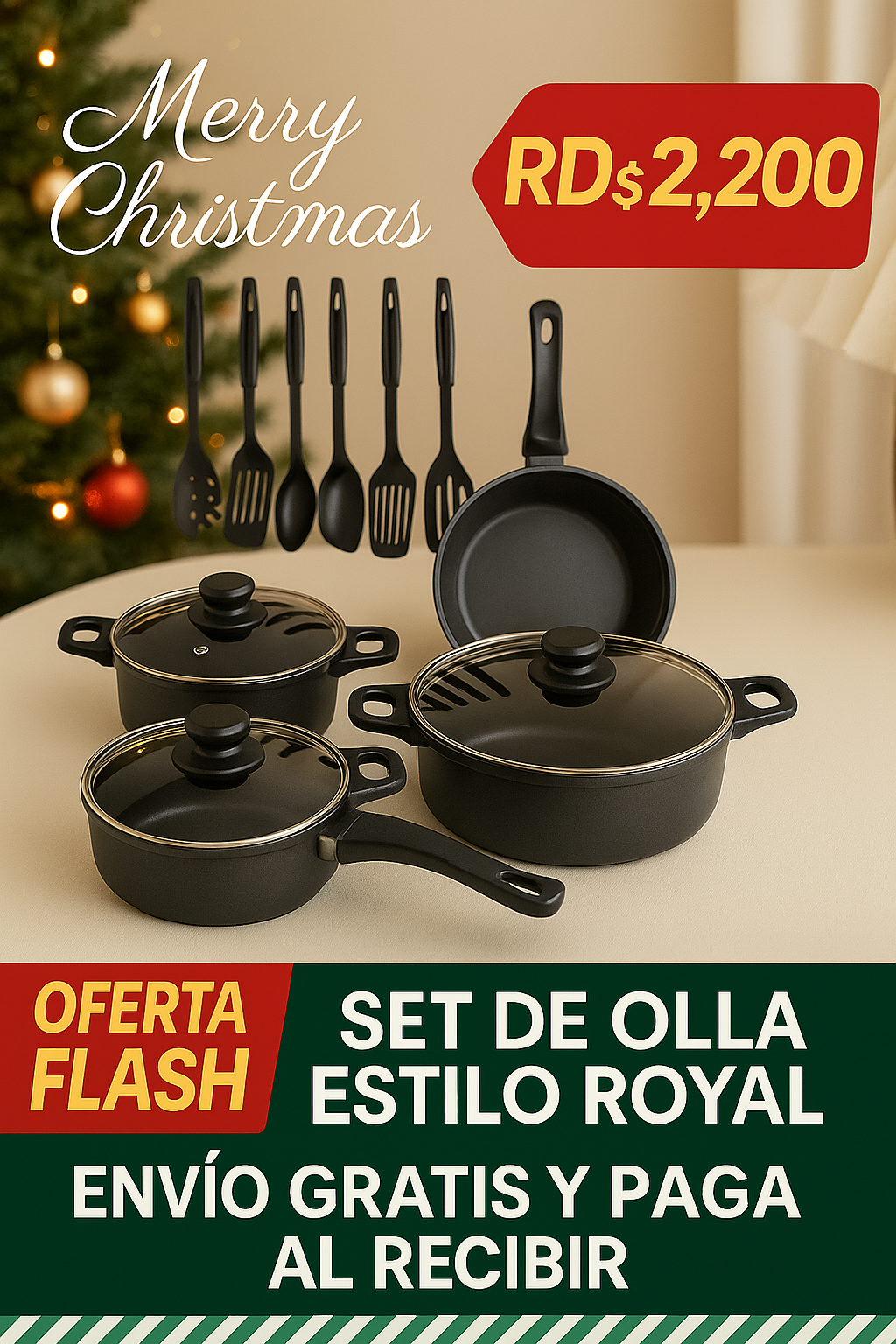 Set de Ollas y Sartenes 13 Piezas RoyalMark - Negro Elegante