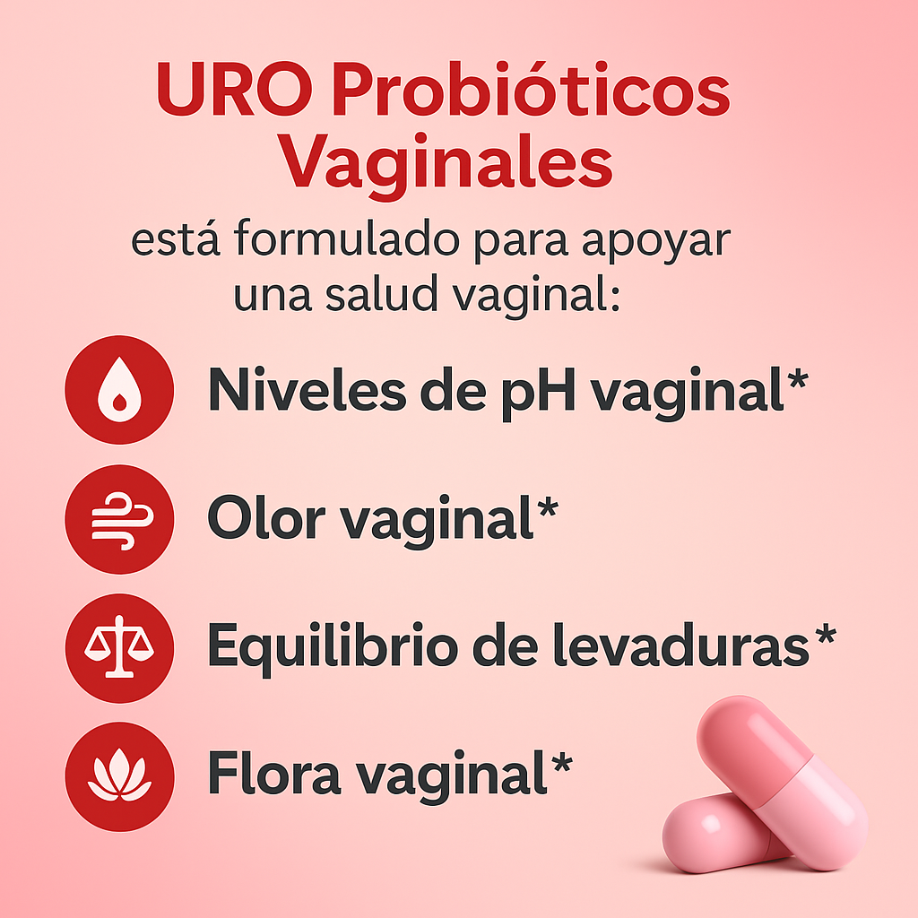 💗 URO VAGINAL PROBIOTICS 60 Cápsulas - Salud Íntima Femenina y Equilibrio del pH