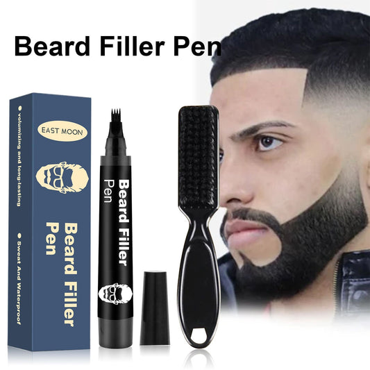 TINTA PARA BARBA FILLER PEN NEGRO - RELLENO PROFESIONAL RESISTENTE AL SUDOR