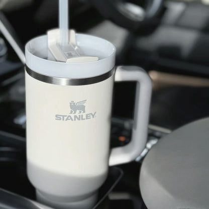 🔥 TERMO STANLEY TÉRMICO COLOR CREMA - Mantén tu Bebida Perfecta