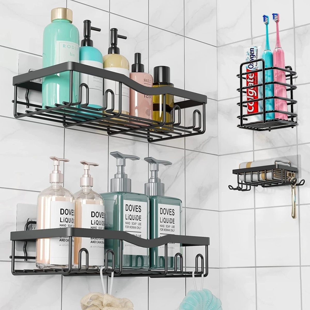 Organizador de Baño Adhesivo - Set 5 Piezas (Envío Gratis)