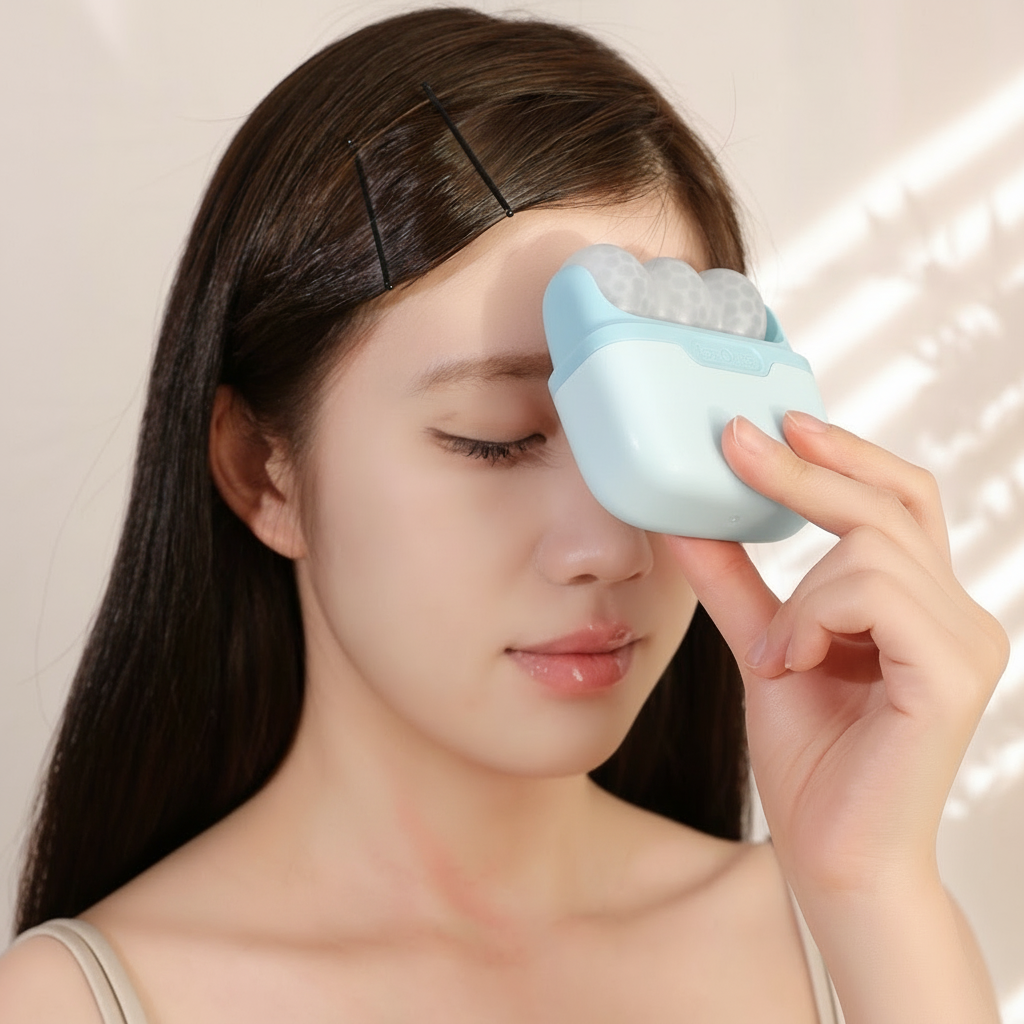 Ice Roller azul en frente